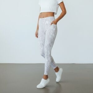 Athleta Salutation Stash High Rise Patterned High-Waisted Leggings SZ XS